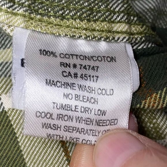 RedHead Mens Shirt XL Green Plaid Button-Up Long Sleeve 100% Cotton Casual Outdo - Picture 4 of 11